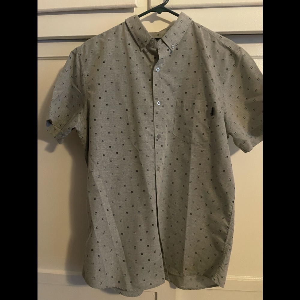 Mens gray button down